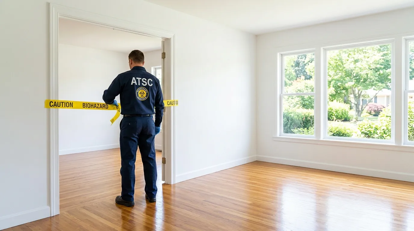 Certified biohazard cleanup crew performing Decomposition Cleanup in Kilgore